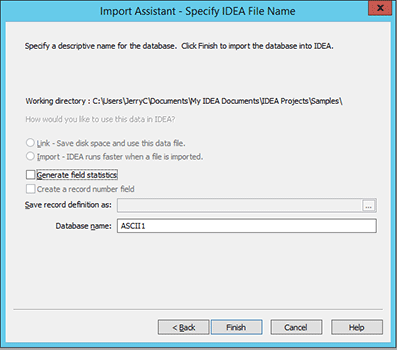 Import Assistant Specify IDEA File Name Screenshot