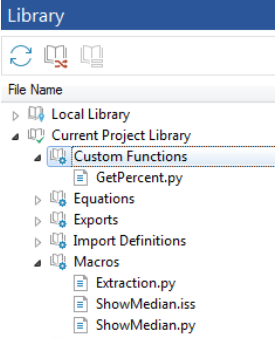 View of Library Folders in IDEA Showing Custom Functions